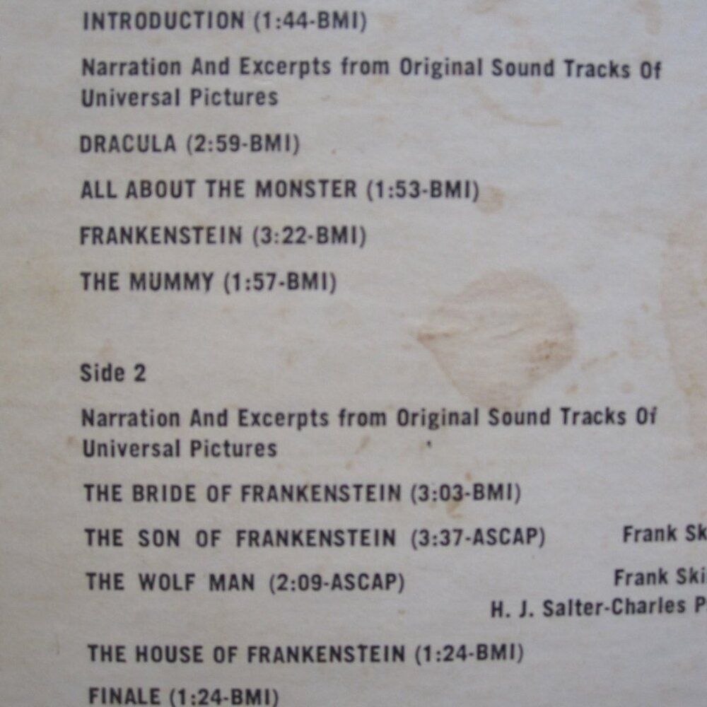 rare 1970's 12" Vinyl Record: An Evening with Boris Karloff & Friends - Picture 3 of 4